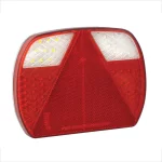 Achterlicht 12/24V 6 functies 197x180mm LED links