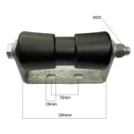 Kielrol op u-steun 185mm