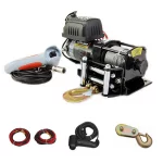 Ninja 2000 elektrische lier 907 kilo 12 volt met staalkabel