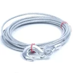 Staaldraad 6 mm voor lier met haak 10 meter