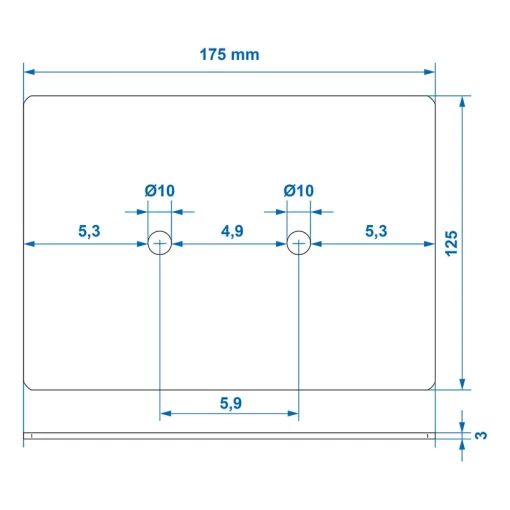Montageplaat voor Sjoroog 2-delig