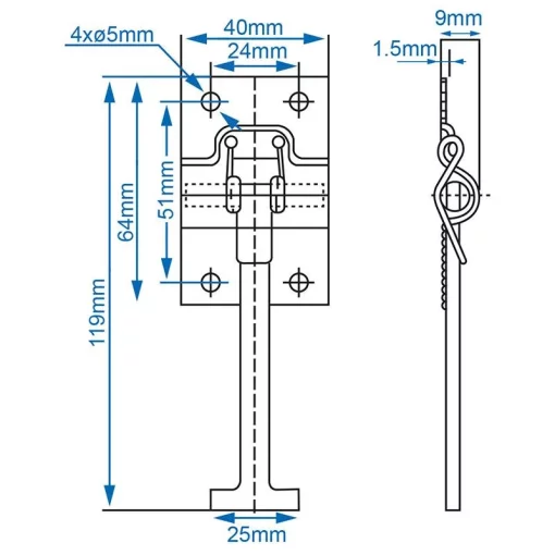 Deurhouder met tegenstuk