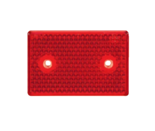 Reflector rechthoekig rood met houder