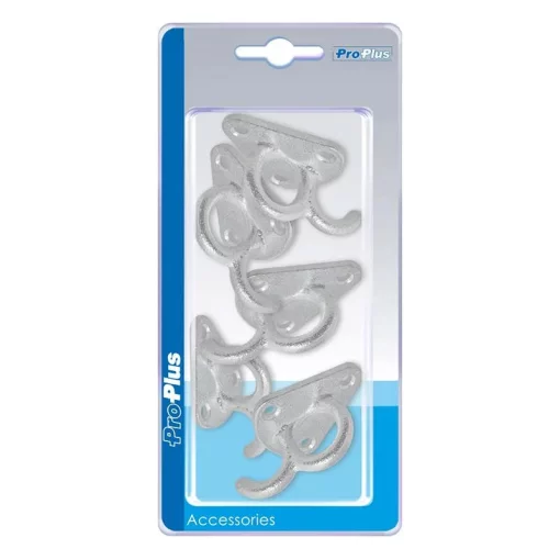 Touwhaak metaal met oog 70x45mm 5 stuks in blister