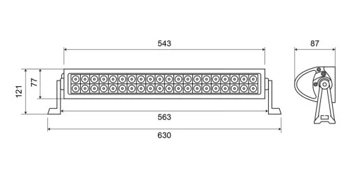 Werklamp LED 9-32V langwerpig 3070 lumen