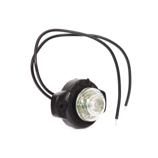 WAS markeringslamp W24-129 wit LED 12/24V 2 meter kabel
