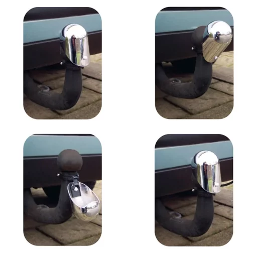 Trekhaakdop Chroom metaal opklapbaar