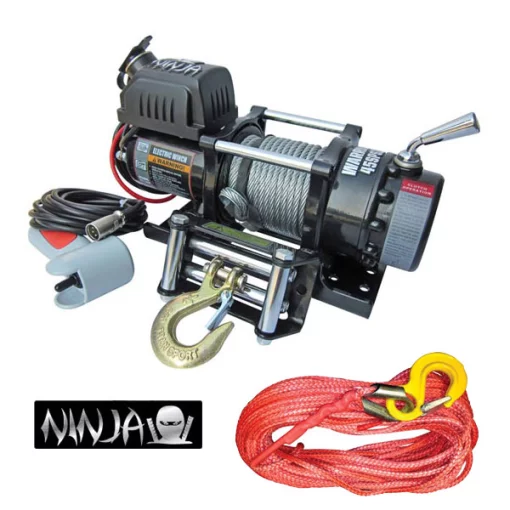 Ninja 4500 elektrische lier 2043 kilo 12 volt met touw
